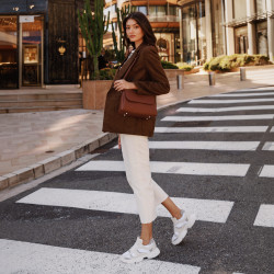 Bolso de mujer de hombro 040g biz coñac lifestyle