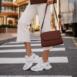 Bolso de mujer de hombro 040g biz coñac lifestyle