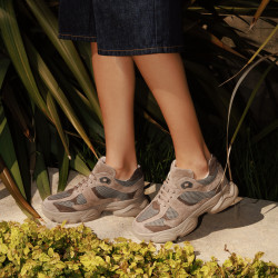 Zapatillas deportivas para mujer 6102 arena de ante combinado lifestyle