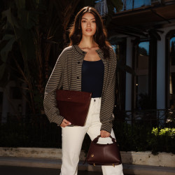 Bolso de mano de mujer 037-1g burdeos lifestyle