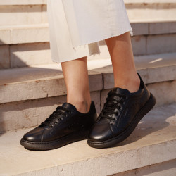 Zapatillas deportivas de mujer 6103 biz negro combinado lifestyle