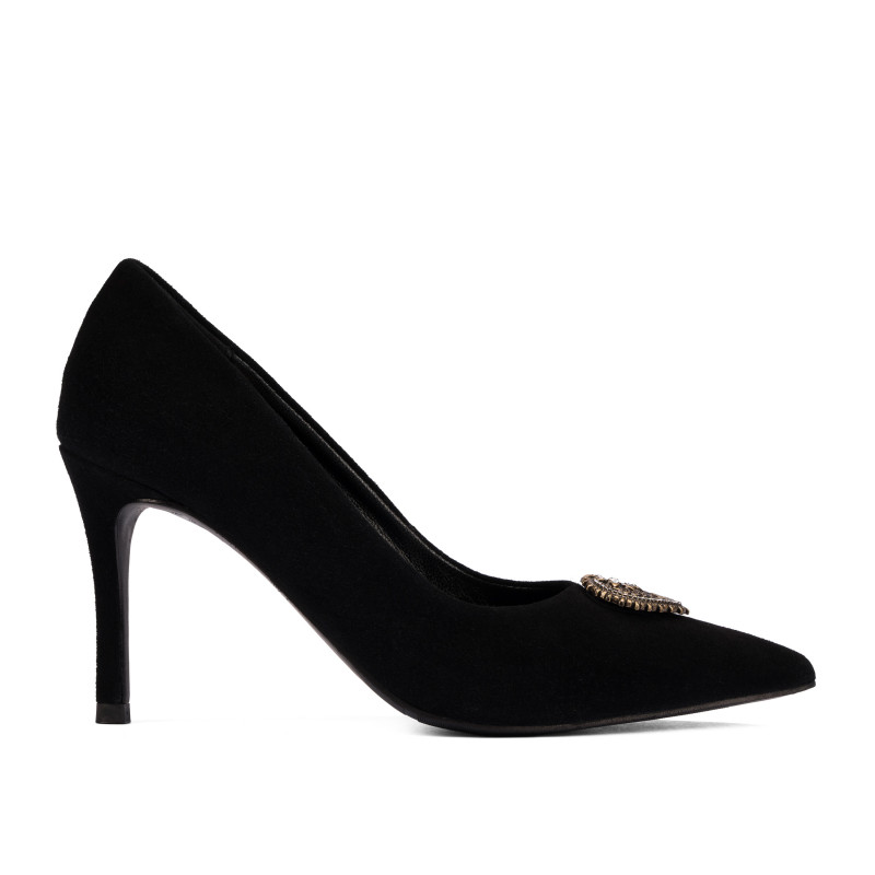 Zapatos elegantes de mujer 1363 terciopelo negro