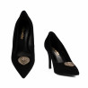 Zapatos elegantes de mujer 1363 terciopelo negro