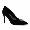 Zapatos elegantes de mujer 1363 terciopelo negro