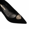 Zapatos elegantes de mujer 1363 terciopelo negro