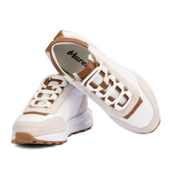 Zapatillas deportivas de mujer 6101 biz blanco combinado