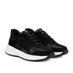 Zapatillas deportivas mujer 6098 negro combinado