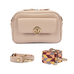 Bolso de mujer de hombro 014g biz powder rose