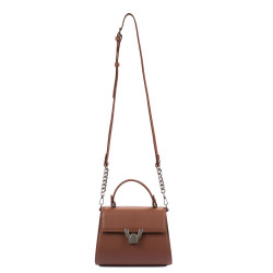 Bolso de mujer de hombro 032g 01 coñac