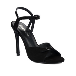 Sandalias de mujer 1365 negro terciopelo