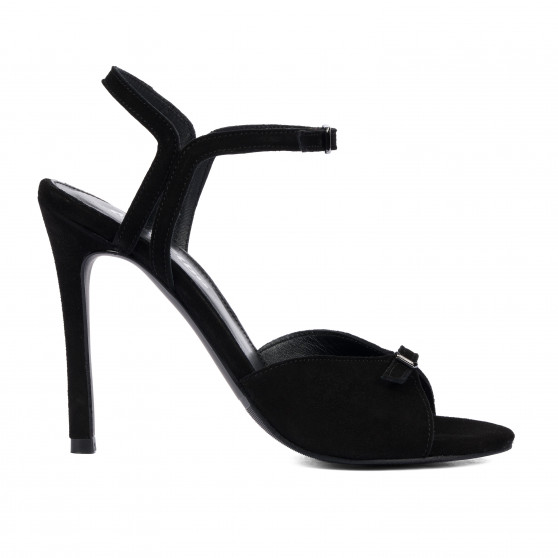 Sandalias de mujer 1365 negro terciopelo