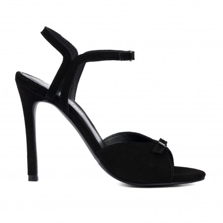 Sandalias de mujer 1365 negro terciopelo