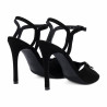 Sandalias de mujer 1365 negro terciopelo