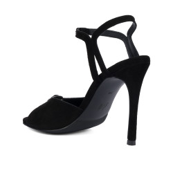 Sandalias de mujer 1365 negro terciopelo