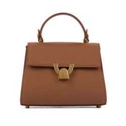 Bolso de mujer de hombro 032g marrón dorado