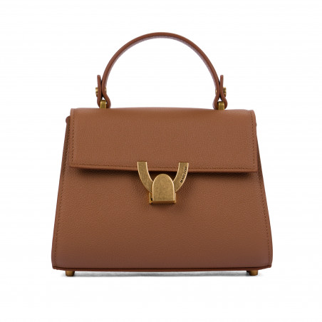 Bolso de mujer de hombro 032g marrón dorado