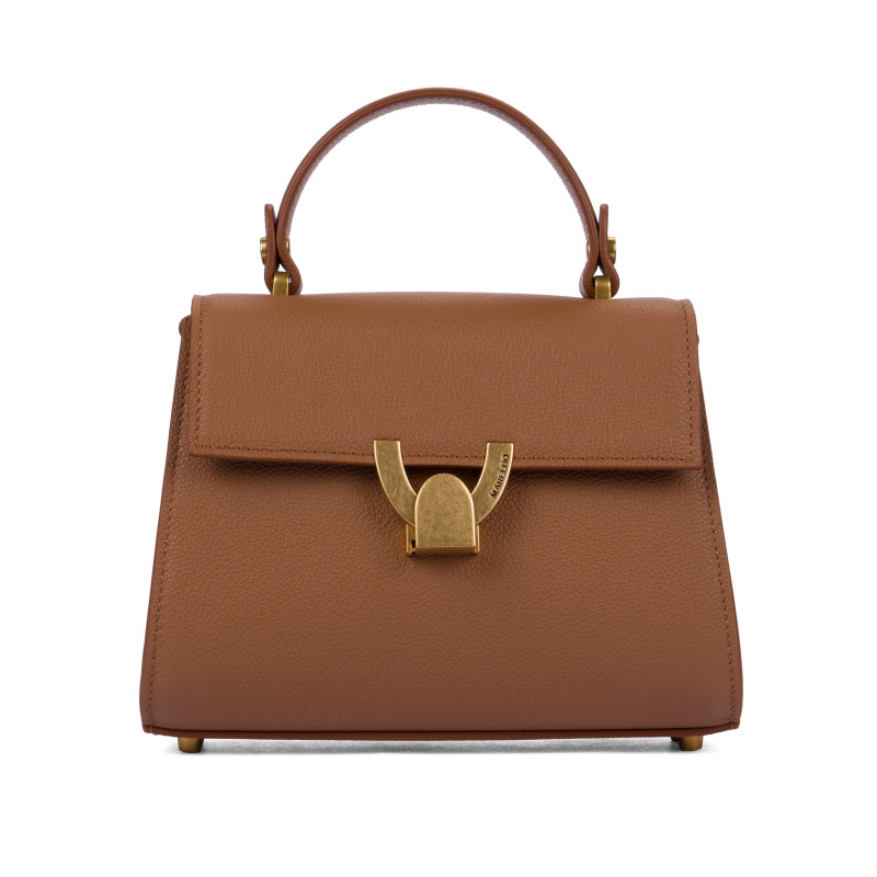 Bolso de mujer de hombro 032g marrón dorado