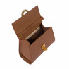 Bolso de mujer de hombro 032g marrón dorado