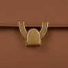 Bolso de mujer de hombro 032g marrón dorado