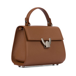 Bolso de hombro para dama 032g 01 marrón dorado