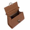 Bolso de hombro para dama 032g 01 marrón dorado