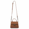 Bolso de hombro para dama 032g 01 marrón dorado