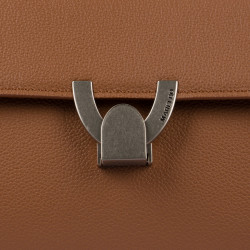 Bolso de hombro para dama 032g 01 marrón dorado