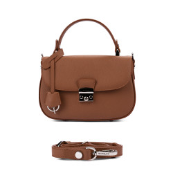 Bolso de mano para mujer 022g 01 marrón dorado