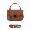 Bolso de mano para mujer 022g 01 marrón dorado