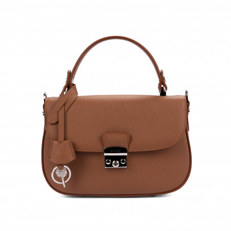 Bolso de mano para mujer 022g 01 marrón dorado