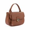 Bolso de mano para dama 022g marrón dorado