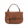 Bolso de mano para dama 022g marrón dorado