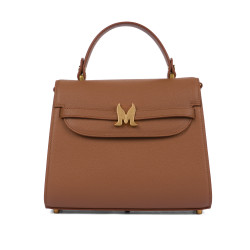 Bolso de mujer de hombro 033g marrón dorado