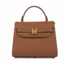 Bolso de mujer de hombro 033g marrón dorado