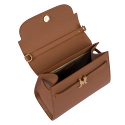 Bolso de mujer de hombro 033g marrón dorado