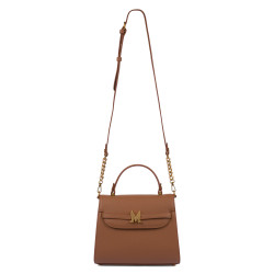 Bolso de mujer de hombro 033g marrón dorado