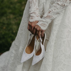 Sandalias de mujer 1353 satén blanco lifestyle