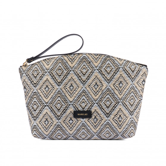 Bolso de mano para mujer 213g rafia negro