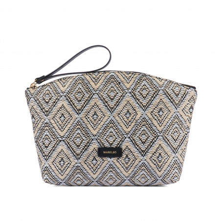 Bolso de mano para mujer 213g rafia negro
