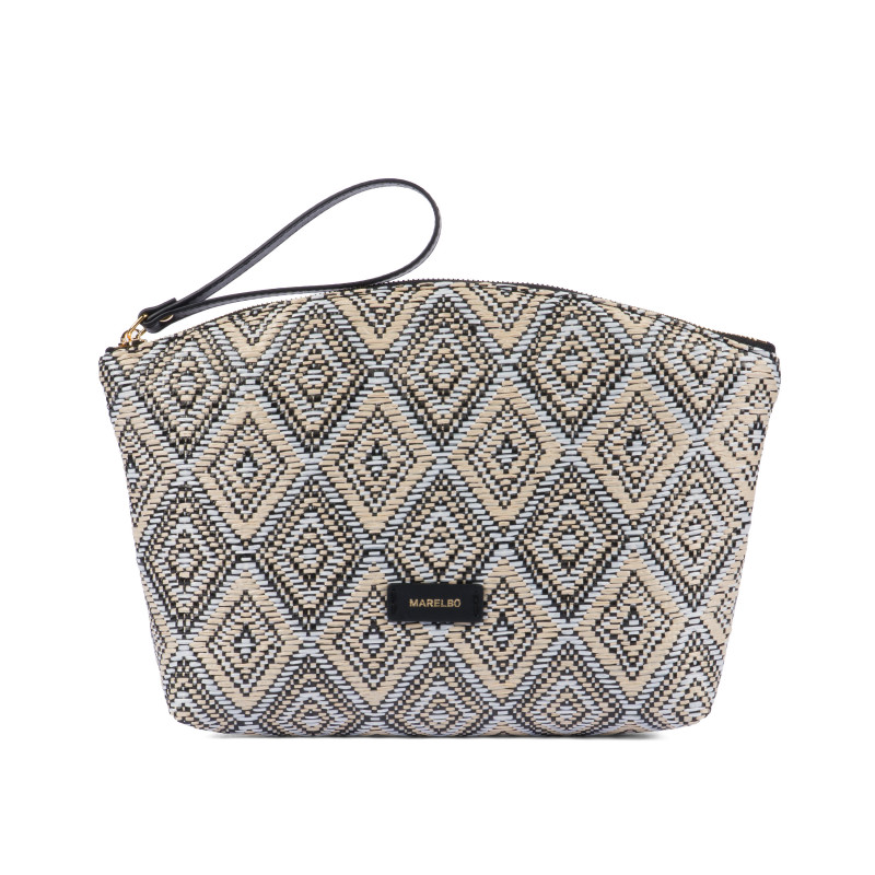 Bolso de mano para mujer 213g rafia negro