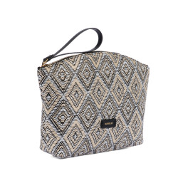 Bolso de mano para mujer 213g rafia negro