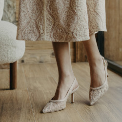 Sandalias de mujer 1368 beige combinado