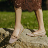 Bailarinas de mujer 1369 beige combinado lifestyle