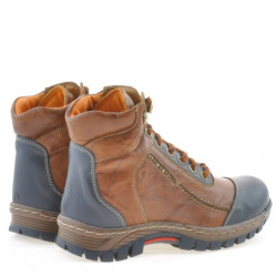 Botines para niños 3219 marrón+índigo