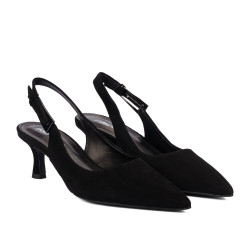 Sandalias mujer 1338 negro terciopelo