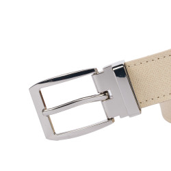 Cinturón de mujer 27mc beige saffiano