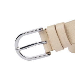Cinturón mujer 43-1m beige saffiano