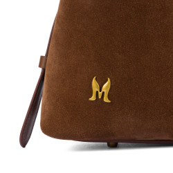 Bolso de mano para dama 037g ante marrón
