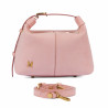 Bolso de mano para dama 037-1g gamuza rosa bebé