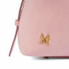 Bolso de mano para dama 037-1g gamuza rosa bebé